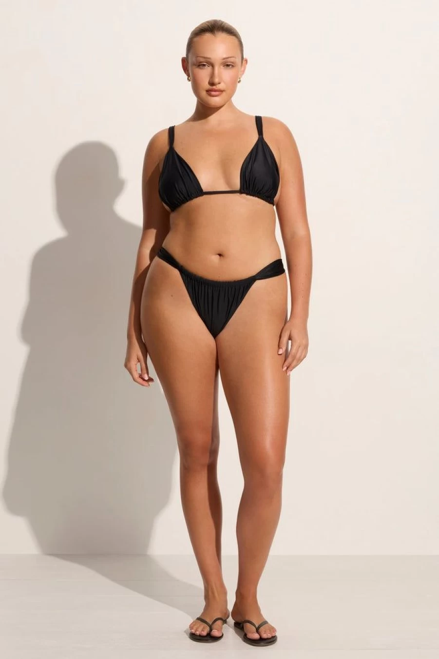 Faithfull The Brand Mary Black Bikini Top for Women - Stylish Swimwear