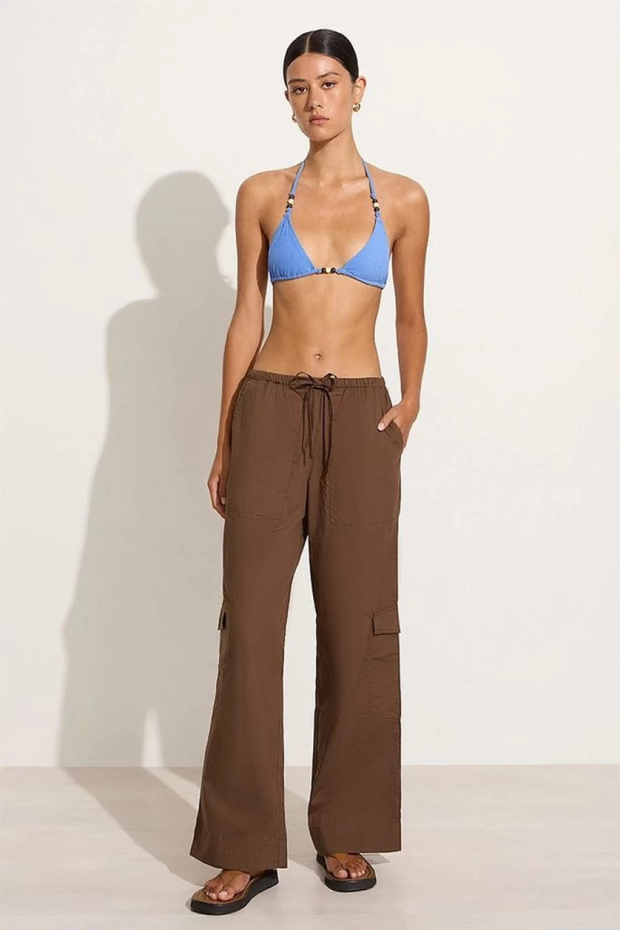 Faithfull The Brand Mico Pants in Cappuccino - Limited Stock Final Sale